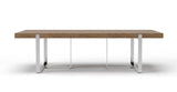 VIG Furniture Modrest Pauline- Modern Walnut and Stainless Steel Dining Table VGBB-MI2203T-WAL-DT VGBB-MI2203T-WAL-DT