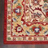 Nourison Majestic MST04 Persian Machine Made Loom-woven Indoor only Area Rug Red 9'6" x 12'8" 99446713469