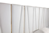 VIG Furniture Modrest Nixa - California King Modern White + Gold Bed + Nightstands VGVCBD1909-BLK-BED-2NS-SET-CK