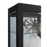 Pulaski Furniture Lighted Gallery Style 5 Shelf Curio Cabinet in Onyx Black 21218-PULASKI 21218-PULASKI
