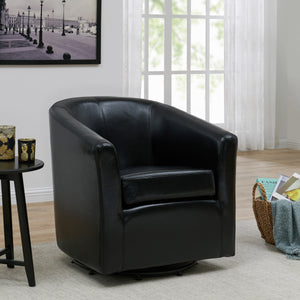 Hayden 360-Degree Swivel Tub Chair – Luxurious Bonded Leather, Sturdy Construction, Fully Assembled
