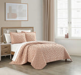 Cody Dusty Rose Queen 7pc Quilt Set