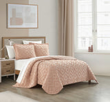Cody Dusty Rose King 3pc Quilt Set