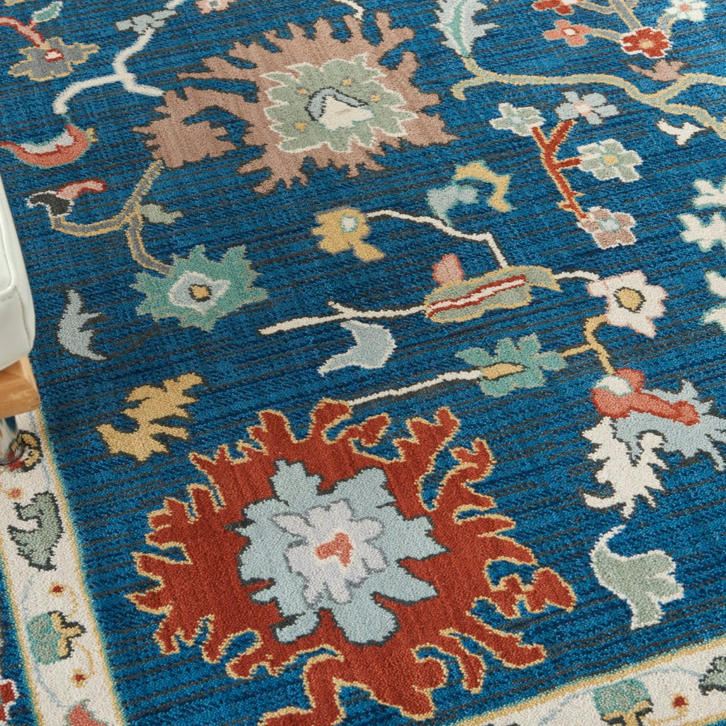 Nourison Parisa PSA03 French Country Machine Made Loom-woven Indoor Area Rug Denim 7'9" x 9'9" 99446858344