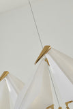 Bethel Gold LED Chandelier in Metal & Acrylic