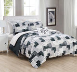 Utopia Black Queen 4pc Duvet Set