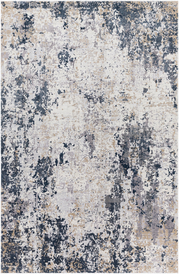 Norland NLD-2300 Modern Polypropylene, Polyester Rug NLD2300-6796 Light Gray, Charcoal, Cream, Khaki, Navy 70% Polypropylene, 30% Polyester 6'7" x 9'6"