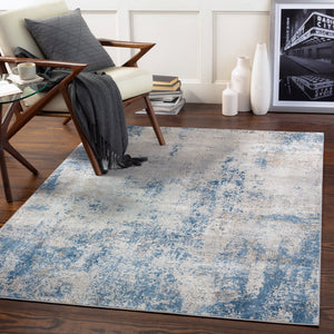Norland NLD-2302 Modern Polypropylene, Polyester Rug NLD2302-912 Light Gray, Charcoal, Navy, Butter, Cream 70% Polypropylene, 30% Polyester 9' x 12'