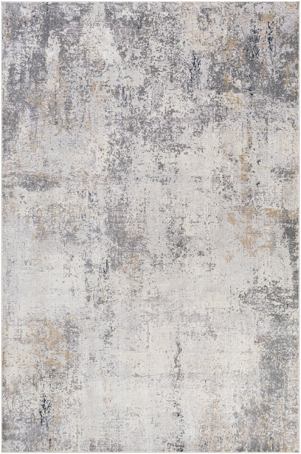 Norland NLD-2303 Modern Polypropylene, Polyester Rug NLD2303-6796 Light Gray, Charcoal, Navy, Butter, Cream 70% Polypropylene, 30% Polyester 6'7" x 9'6"