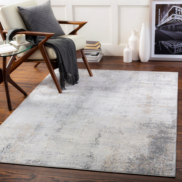 Norland NLD-2303 Modern Polypropylene, Polyester Rug NLD2303-912 Light Gray, Charcoal, Navy, Butter, Cream 70% Polypropylene, 30% Polyester 9' x 12'