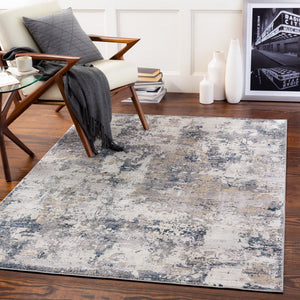 Norland NLD-2304 Modern Polypropylene, Polyester Rug NLD2304-912 Light Gray, Charcoal, Navy, Butter, Cream 70% Polypropylene, 30% Polyester 9' x 12'