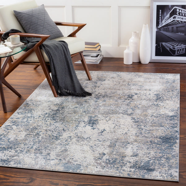 Norland NLD-2306 Modern Polypropylene, Polyester Rug NLD2306-912 Charcoal, Light Gray, Navy, Cream, Khaki 70% Polypropylene, 30% Polyester 9' x 12'