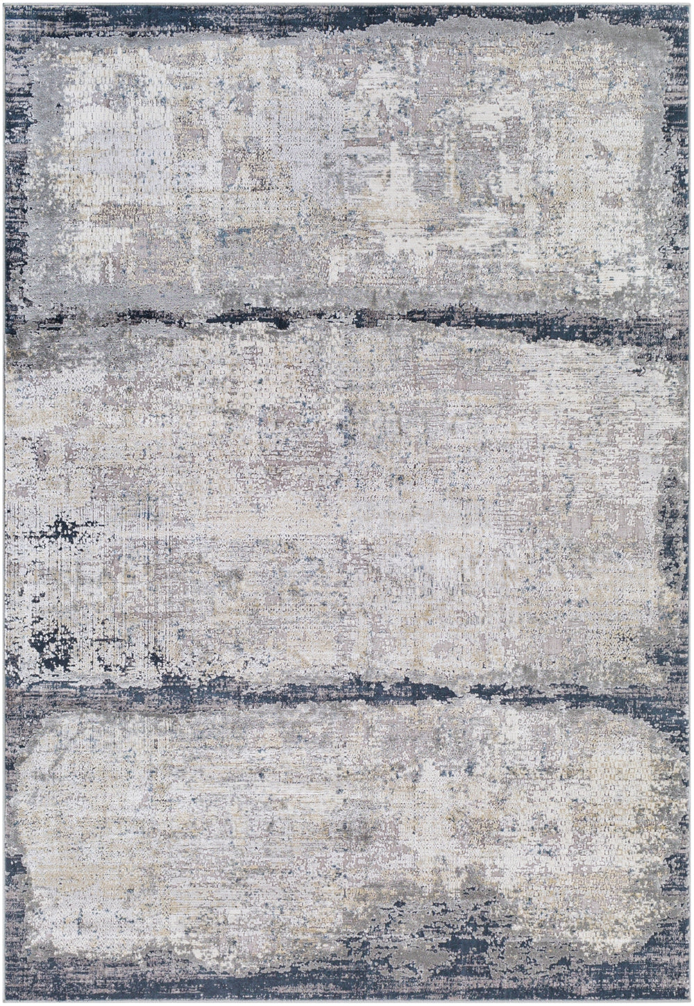 Norland NLD-2307 Modern Polypropylene, Polyester Rug NLD2307-912 Charcoal, Light Gray, Khaki, Cream, Navy 70% Polypropylene, 30% Polyester 9' x 12'