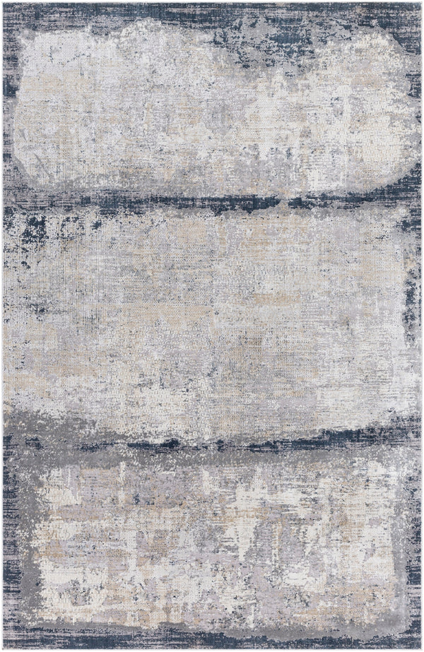 Norland NLD-2307 Modern Polypropylene, Polyester Rug NLD2307-6796 Charcoal, Light Gray, Khaki, Cream, Navy 70% Polypropylene, 30% Polyester 6'7" x 9'6"
