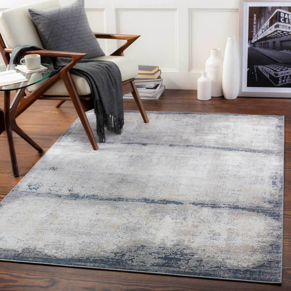Norland NLD-2307 Modern Polypropylene, Polyester Rug NLD2307-912 Charcoal, Light Gray, Khaki, Cream, Navy 70% Polypropylene, 30% Polyester 9' x 12'