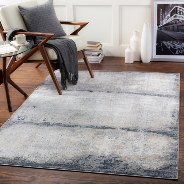 Norland NLD-2307 Modern Polypropylene, Polyester Rug NLD2307-912 Charcoal, Light Gray, Khaki, Cream, Navy 70% Polypropylene, 30% Polyester 9' x 12'