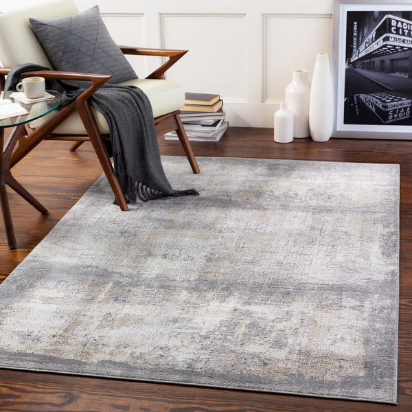 Norland NLD-2308 Modern Polypropylene, Polyester Rug NLD2308-912 Light Gray, Charcoal, Cream, Khaki, Navy 70% Polypropylene, 30% Polyester 9' x 12'