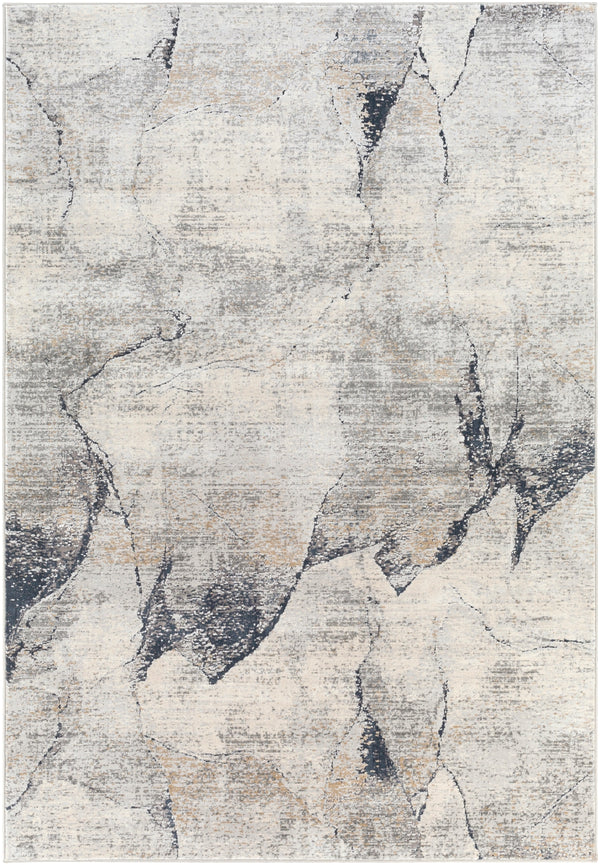 Norland NLD-2311 Modern Polypropylene, Polyester Rug NLD2311-573 Light Gray, Charcoal, Khaki, Butter, Navy 70% Polypropylene, 30% Polyester 5' x 7'3"