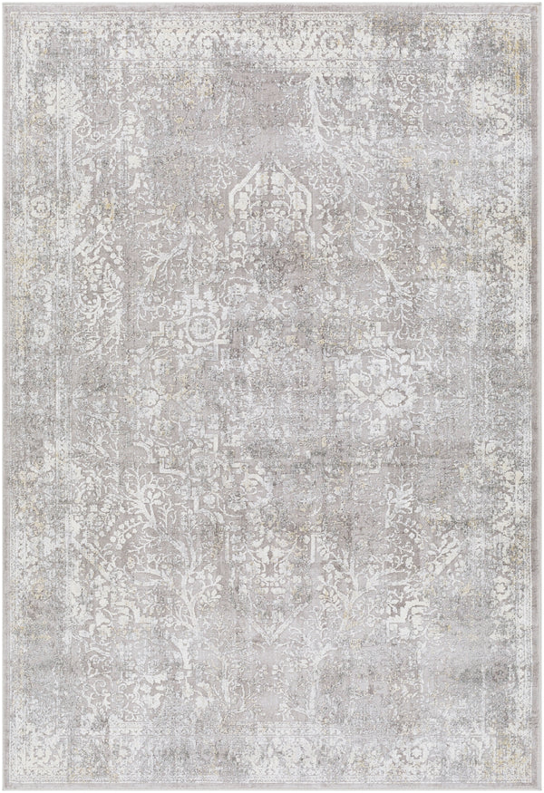 Norland NLD-2313 Traditional Polypropylene, Polyester Rug NLD2313-573 Medium Gray, Cream, Khaki 70% Polypropylene, 30% Polyester 5' x 7'3"