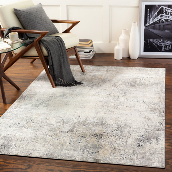 Norland NLD-2314 Modern Polypropylene, Polyester Rug NLD2314-912 Medium Gray, Charcoal, Cream, Beige, Khaki 70% Polypropylene, 30% Polyester 9' x 12'