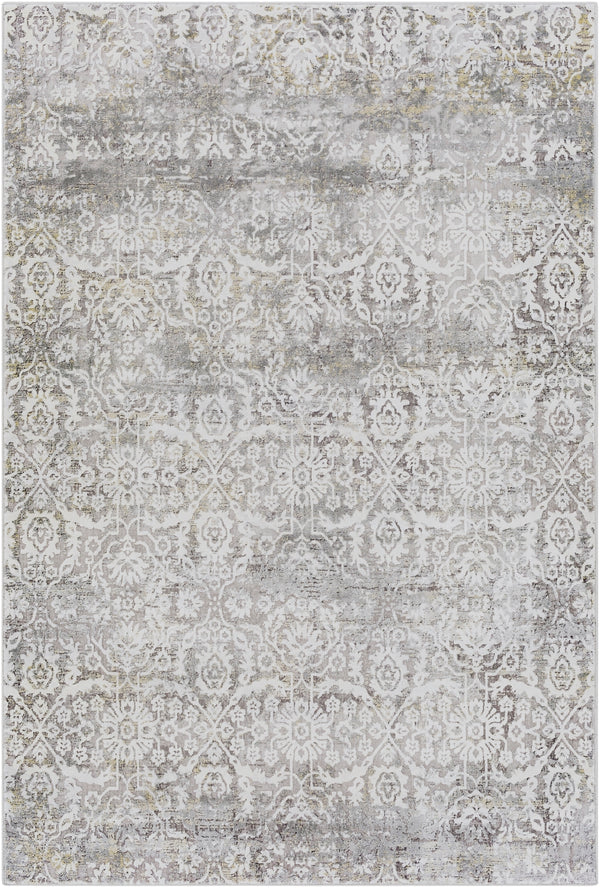 Norland NLD-2315 Traditional Polypropylene, Polyester Rug NLD2315-573 Medium Gray, Cream, Beige, Khaki 70% Polypropylene, 30% Polyester 5' x 7'3"