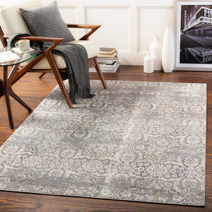 Norland NLD-2315 Traditional Polypropylene, Polyester Rug NLD2315-912 Medium Gray, Cream, Beige, Khaki 70% Polypropylene, 30% Polyester 9' x 12'