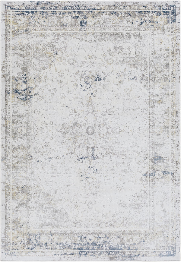 Norland NLD-2317 Traditional Polypropylene, Polyester Rug NLD2317-573 Medium Gray, Charcoal, Cream, Khaki 70% Polypropylene, 30% Polyester 5' x 7'3"