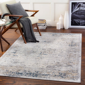 Norland NLD-2317 Traditional Polypropylene, Polyester Rug NLD2317-912 Medium Gray, Charcoal, Cream, Khaki 70% Polypropylene, 30% Polyester 9' x 12'