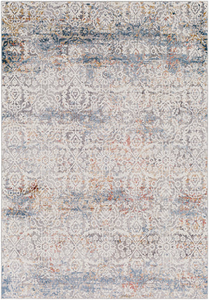 Norland NLD-2319 Traditional Polypropylene, Polyester Rug NLD2319-912 Medium Gray, Cream, Dark Blue, Denim, Camel, Burnt Orange, Khaki 70% Polypropylene, 30% Polyester 9' x 12'