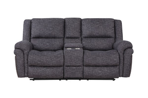 Porter Designs Socorro Reclining Console Loveseat Contemporary Reclining Love Gray 03-201-02-7626