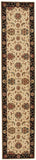 Nourison Living Treasures LI04 Persian Machine Made Loomed Indoor only Area Rug Ivory/Black 2'6" x 12' 99446670465