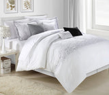 Grace White Queen - 12 Piece Comforter Set