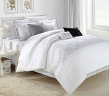 Grace White King - 8 pcs Comforter Set