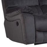 Porter Designs Ramsey Microfiber Transitional Reclining Sofa Gray 03-112C-01-6014