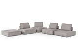 VIG Furniture Divani Casa Nolden - Modern Grey Fabric Modular Sectional Sofa VGKNK8542-GREY