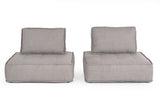 VIG Furniture Divani Casa Nolden - Modern Grey Fabric Modular Sectional Sofa VGKNK8542-GREY