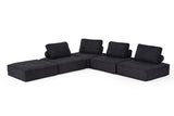 VIG Furniture Divani Casa Nolden - Modern Black Fabric Modular Sectional Sofa VGKNK8542-BLK