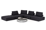 VIG Furniture Divani Casa Nolden - Modern Black Fabric Modular Sectional Sofa VGKNK8542-BLK