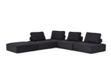 VIG Furniture Divani Casa Nolden - Modern Black Fabric Modular Sectional Sofa VGKNK8542-BLK