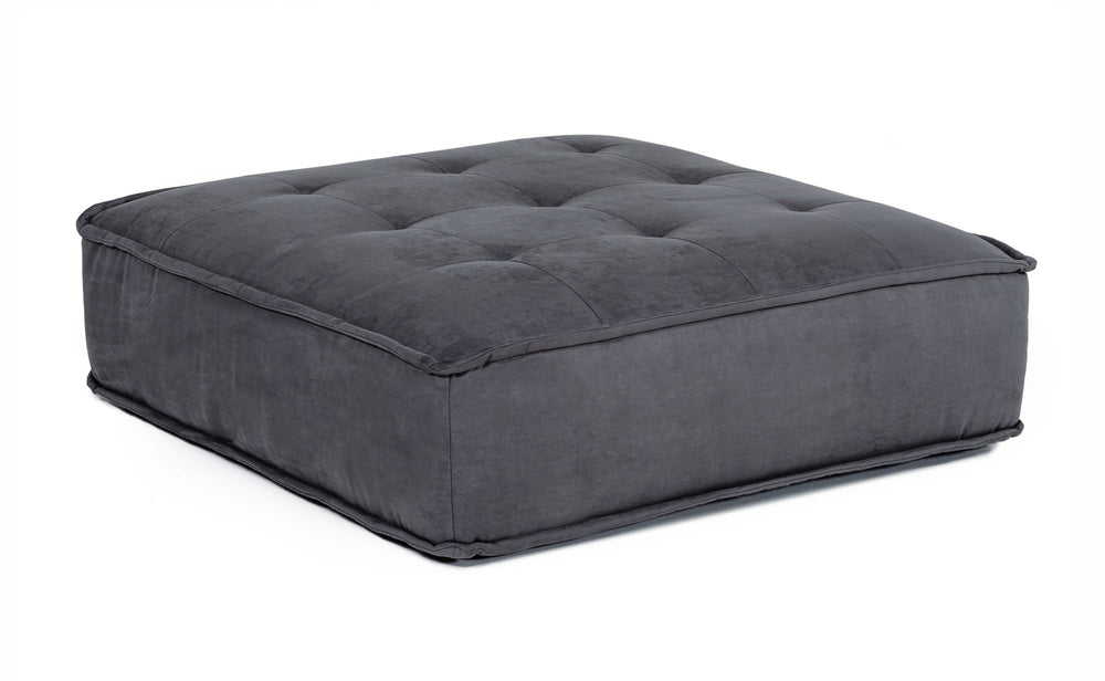 VIG Furniture Divani Casa Nolden - Waterproof Dark Grey Fabric Ottoman VGKNK8542-DK-GRY-OTT