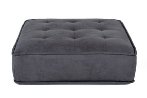 VIG Furniture Divani Casa Nolden - Waterproof Dark Grey Fabric Ottoman VGKNK8542-DK-GRY-OTT