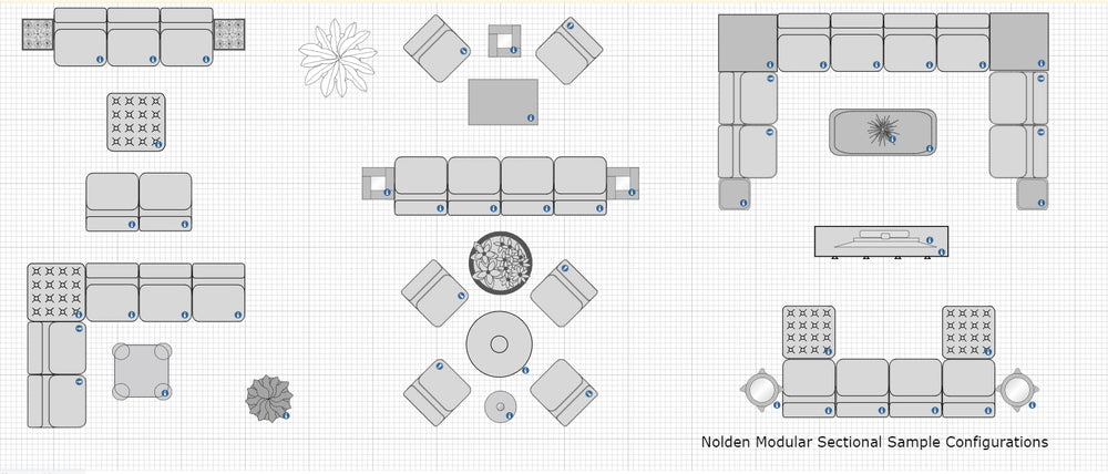 VIG Furniture Divani Casa Nolden - Modern Modular Grey Fabric Ottoman VGKN-K8542-O-G-OTT