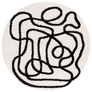 Safavieh Norway 202 Modern Power Loomed Rug Ivory / Black NOR202A-9