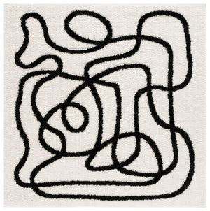 Safavieh Norway 202 Modern Power Loomed Rug Ivory / Black NOR202A-9