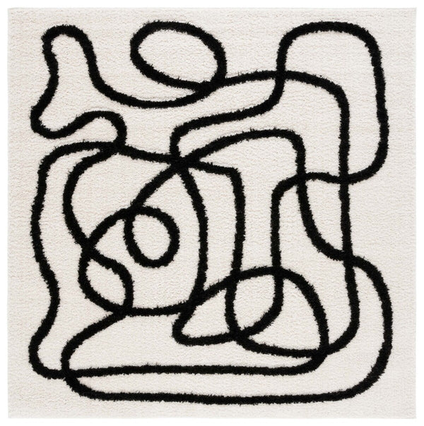 Safavieh Norway 202 Modern Power Loomed Rug Ivory / Black NOR202A-9