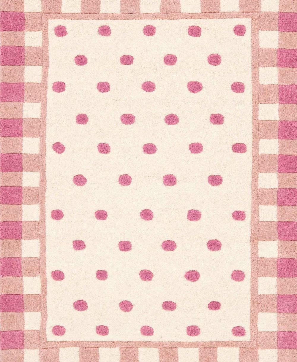 Novelty Nov411  Hand Tufted Wool Pile Rug Ivory / Pink