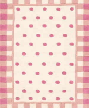 Novelty Nov411  Hand Tufted Wool Pile Rug Ivory / Pink