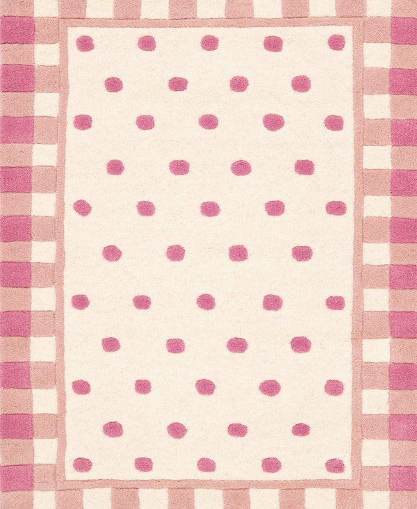 Novelty Nov411  Hand Tufted Wool Pile Rug Ivory / Pink