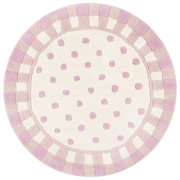 Novelty Nov411  Hand Tufted Wool Pile Rug Ivory / Pink