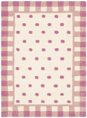 Novelty Nov411  Hand Tufted Wool Pile Rug Ivory / Pink